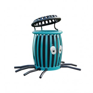 Paris Site Furnishings Creature Cans 34 Gallon Octopus Steel Trash Can Paris Site Furnishings Creature Cans 34 Gallon Octopus Steel Trash Can