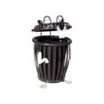 Paris Site Furnishings Creature Cans 34 Gallon Octopus Steel Trash Can