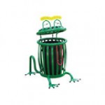 Paris Site Furnishings Creature Cans 34 Gallon Octopus Steel Trash Can