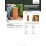 Lancaster Table & Seating 13.5 Gallon Steel / Wood Composite Round Decorative Outdoor Trash Can with Open Lid Lancaster Table & Seating 13.5 Gallon Steel / Wood Composite Round Decorative Outdoor Trash Can with Open Lid