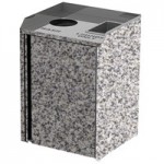 Lakeside 3415GS Stainless Steel Rectangular Refuse / Recycle / Paper Station with Top Access and Gray Sand Laminate Finish - 37 1/2 Lakeside 3415GS Stainless Steel Rectangular Refuse / Recycle / Paper Station with Top Access and Gray Sand Laminate Finish - 37 1/2