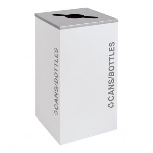 Ex-Cell Kaiser RC-KDSQ-C BT-WHT Black Tie Kaleidoscope White Gloss Square 24 Gallon Cans / Bottles Receptacle Ex-Cell Kaiser RC-KDSQ-C BT-WHT Black Tie Kaleidoscope White Gloss Square 24 Gallon Cans / Bottles Receptacle
