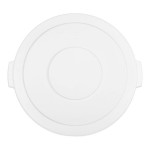 Carlisle 84105602 Bronco 55 Gallon White Flat Round Trash Can Lid Carlisle 84105602 Bronco 55 Gallon White Flat Round Trash Can Lid