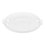 Carlisle 84105602 Bronco 55 Gallon White Flat Round Trash Can Lid Carlisle 84105602 Bronco 55 Gallon White Flat Round Trash Can Lid