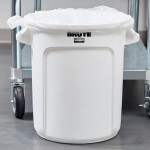 Rubbermaid® FG261000WHT BRUTE 10 Gallon White Round Trash Can