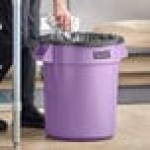 Lavex 20 Gallon Purple Round Commercial Trash Can / Ingredient Bin Lavex 20 Gallon Purple Round Commercial Trash Can / Ingredient Bin