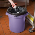 Lavex 20 Gallon Purple Round Commercial Trash Can / Ingredient Bin Lavex 20 Gallon Purple Round Commercial Trash Can / Ingredient Bin