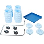 Vollrath Traex® Safety Mate 100lb. Ice Tote Transport Set with 4 Ice Totes and Dolly