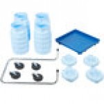 Vollrath Traex® Safety Mate 100lb. Ice Tote Transport Set with 4 Ice Totes and Dolly