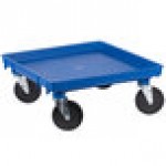 Vollrath Traex® Safety Mate 100lb. Ice Tote Transport Set with 4 Ice Totes and Dolly