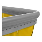 R&B Wire Products, Inc. 12 Bushel Yellow Fully Sewn Vinyl Basket Truck with Bumper and Swivel Casters 412SOBC/YEL R&B Wire Products, Inc. 12 Bushel Yellow Fully Sewn Vinyl Basket Truck with Bumper and Swivel Casters 412SOBC/YEL