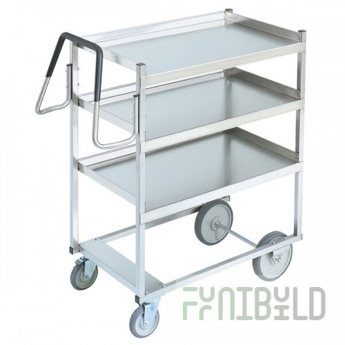 Vollrath 97203 Heavy-Duty Stainless Steel 3 Shelf Utility Cart - 44