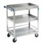Lakeside 726 Stainless Steel Three Shelf Heavy Duty Guard Rail Utility Cart - 32 5/8 Lakeside 726 Stainless Steel Three Shelf Heavy Duty Guard Rail Utility Cart - 32 5/8
