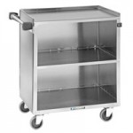 Lakeside 545 Heavy-Duty Stainless Steel Four Shelf Utility Cart with All Edges Down - 21 1/2