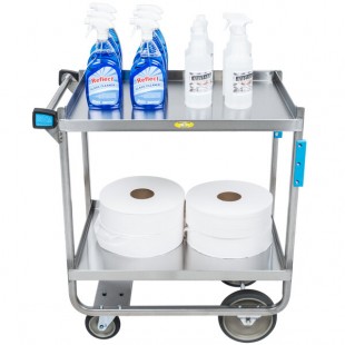 Lakeside 521 Heavy Duty NSF Stainless Steel 2 Shelf Utility Cart - 19 3/8 Lakeside 521 Heavy Duty NSF Stainless Steel 2 Shelf Utility Cart - 19 3/8