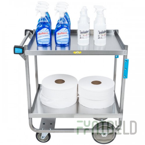 Lakeside 521 Heavy Duty NSF Stainless Steel 2 Shelf Utility Cart - 19 3/8