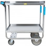 Lakeside 521 Heavy Duty NSF Stainless Steel 2 Shelf Utility Cart - 19 3/8 Lakeside 521 Heavy Duty NSF Stainless Steel 2 Shelf Utility Cart - 19 3/8