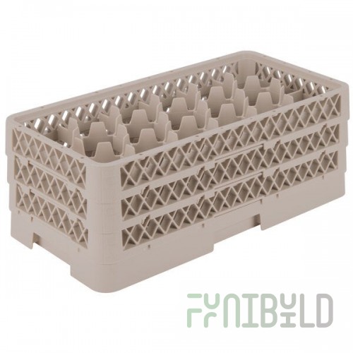 Vollrath HR1D1DD Traex® Half-Size Beige 17 Compartment 7 5/16