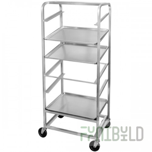 Channel SRS-11 11 Pan Side Load Angled Merchandising Cart