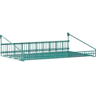 Metro GS1848K3 SmartWall G3 Metroseal Green Grid Shelf with Retaining Ledge - 18