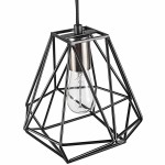 Globe Modern Dark Bronze Plug-In or Hardwire Pendant Light with Cage Shade - 120V, 60W Globe Modern Dark Bronze Plug-In or Hardwire Pendant Light with Cage Shade - 120V, 60W