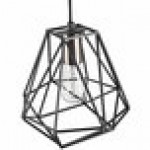 Globe Modern Dark Bronze Plug-In or Hardwire Pendant Light with Cage Shade - 120V, 60W Globe Modern Dark Bronze Plug-In or Hardwire Pendant Light with Cage Shade - 120V, 60W