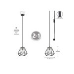 Globe Modern Dark Bronze Plug-In or Hardwire Pendant Light with Cage Shade - 120V, 60W Globe Modern Dark Bronze Plug-In or Hardwire Pendant Light with Cage Shade - 120V, 60W