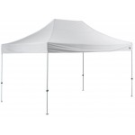 Backyard Pro Courtyard Series 10' x 15' White Straight Leg Regular-Duty Steel Instant Pop-Up Canopy Tent Backyard Pro Courtyard Series 10' x 15' White Straight Leg Regular-Duty Steel Instant Pop-Up Canopy Tent
