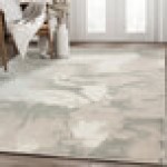 Abani Arto Collection 4' x 6' Cream / Gray Contemporary Liquid Marble Area Rug Abani Arto Collection 4' x 6' Cream / Gray Contemporary Liquid Marble Area Rug