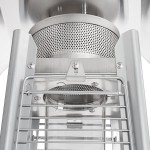 Backyard Pro Courtyard Series HPSQRSS Stainless Steel Portable Propane Outdoor Patio Heater with Glass Tube - 40,000 BTU
