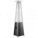 Backyard Pro Courtyard Series HPSQRSS Stainless Steel Portable Propane Outdoor Patio Heater with Glass Tube - 40,000 BTU