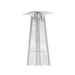 Backyard Pro Courtyard Series HPSQRSS Stainless Steel Portable Propane Outdoor Patio Heater with Glass Tube - 40,000 BTU