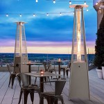 Backyard Pro Courtyard Series HPSQRSS Stainless Steel Portable Propane Outdoor Patio Heater with Glass Tube - 40,000 BTU