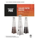 Backyard Pro Courtyard Series HPSQRSS Stainless Steel Portable Propane Outdoor Patio Heater with Glass Tube - 40,000 BTU