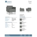 Lesro Luxe Lounge Series Open House Asteroid Fabric Guest Arm Chair with Steel Legs