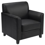 Flash Furniture BT-827-1-BK-GG Hercules Diplomat Black Leather Chair with Wooden Feet Flash Furniture BT-827-1-BK-GG Hercules Diplomat Black Leather Chair with Wooden Feet