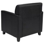 Flash Furniture BT-827-1-BK-GG Hercules Diplomat Black Leather Chair with Wooden Feet Flash Furniture BT-827-1-BK-GG Hercules Diplomat Black Leather Chair with Wooden Feet