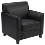 Flash Furniture BT-827-1-BK-GG Hercules Diplomat Black Leather Chair with Wooden Feet Flash Furniture BT-827-1-BK-GG Hercules Diplomat Black Leather Chair with Wooden Feet