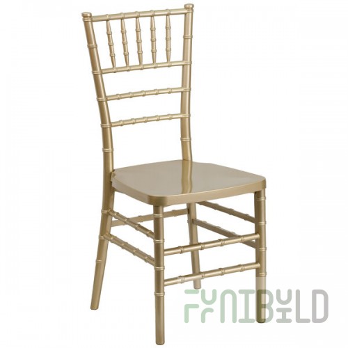 Flash Furniture LE-GOLD-GG Hercules Premium Series Gold Resin Stacking Chiavari Chair