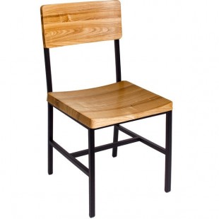 BFM Seating Memphis Sand Black Customizable Steel Side Chair with Natural Ash Wooden Back and Seat BFM Seating Memphis Sand Black Customizable Steel Side Chair with Natural Ash Wooden Back and Seat