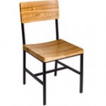 BFM Seating Memphis Sand Black Customizable Steel Side Chair with Natural Ash Wooden Back and Seat BFM Seating Memphis Sand Black Customizable Steel Side Chair with Natural Ash Wooden Back and Seat