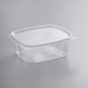 Genpak 32 oz. Clear Hinged Deli Container - 200/Case Genpak 32 oz. Clear Hinged Deli Container - 200/Case