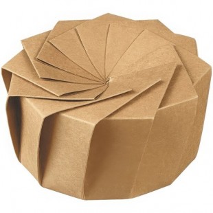 Solia Iris 26 oz. Brown Cardboard Origami Bowl with BOPP Lamination - Large - 160/Case Solia Iris 26 oz. Brown Cardboard Origami Bowl with BOPP Lamination - Large - 160/Case