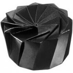 Solia Iris 26 oz. Brown Cardboard Origami Bowl with BOPP Lamination - Large - 160/Case