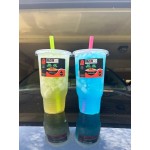 Choice Heavy Duty 32 oz. Pedestal Heavy Weight Clear PET Plastic Cold Cup - 500/Case