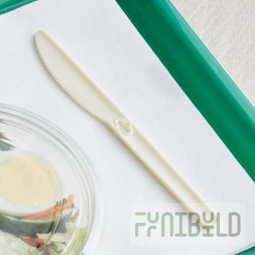 WeGo Natural Compostable CPLA Knife Dispenser Refill - 1,000/Case