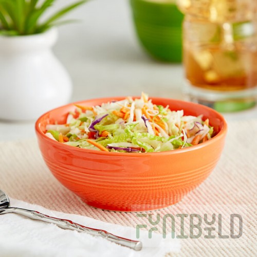 Acopa Capri 13 oz. Valencia Orange Stoneware Nappie Bowl - Sample