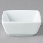 Libbey Slate 5.5 oz. Ultra Bright White Wide Rim Square Porcelain Fruit Bowl - 36/Case Libbey Slate 5.5 oz. Ultra Bright White Wide Rim Square Porcelain Fruit Bowl - 36/Case
