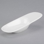 Libbey 905356009 Slenda 0.75 oz. Royal Rideau White Porcelain Amuse Bouche Spoon - 36/Case