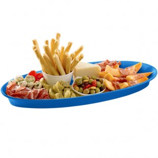 TableCraft CW2210SBL Sky Blue Cast Aluminum King Fish Platter